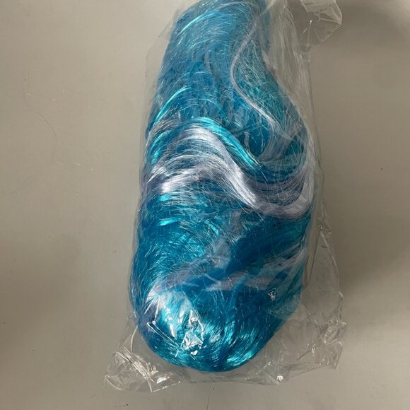 Blue & White Long Wavy Cosplay Wig - Picture 7 of 7